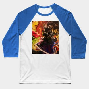 Light vs Darkness Acrylic Abstract Art Baseball T-Shirt